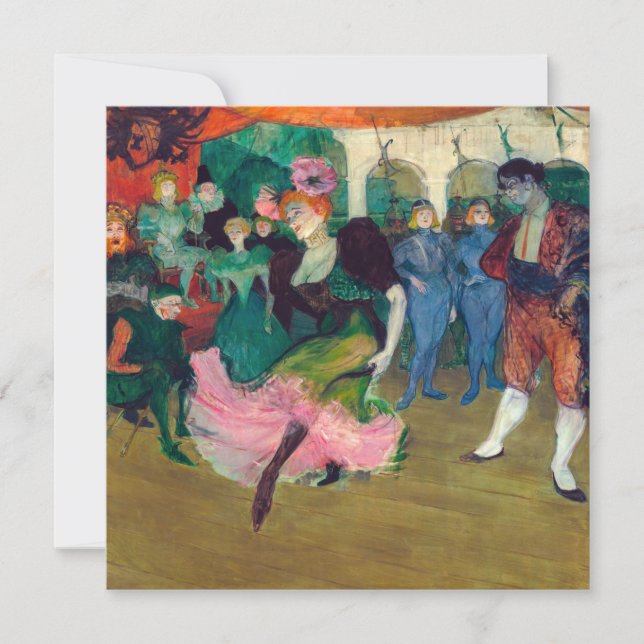Toulouse-Lautrec - Marcelle Lender, Dancing Bolero Thank You Card (Front)