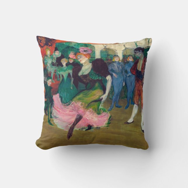 Toulouse-Lautrec - Marcelle Lender, Dancing Bolero Throw Pillow (Front)