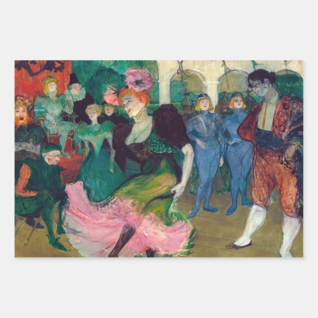 Toulouse-Lautrec - Marcelle Lender, Dancing Bolero Wrapping Paper Sheets (Front)