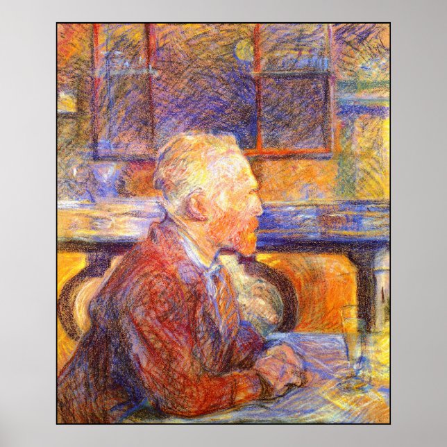 Toulouse-Lautrec Portrait of Van Gogh Poster (Front)