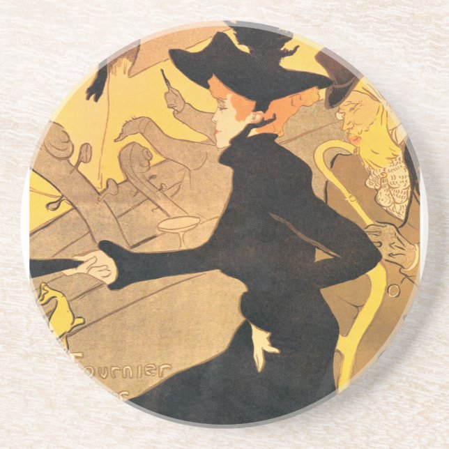 Toulouse Lautrec Poster Art Sandstone Coaster (Front)