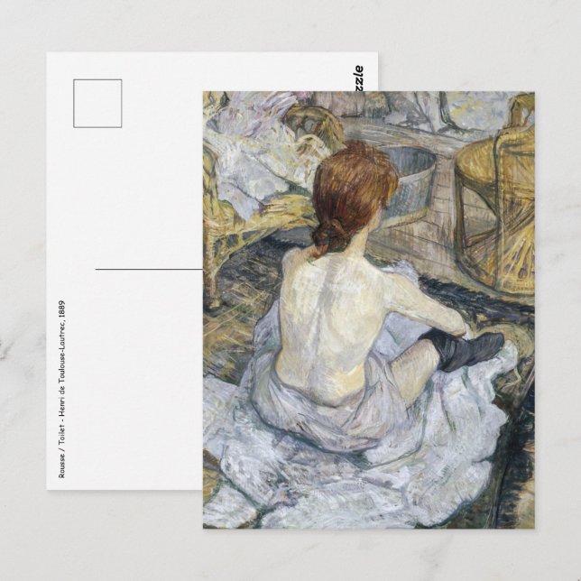Toulouse-Lautrec - Rousse / Toilet Postcard (Front/Back)