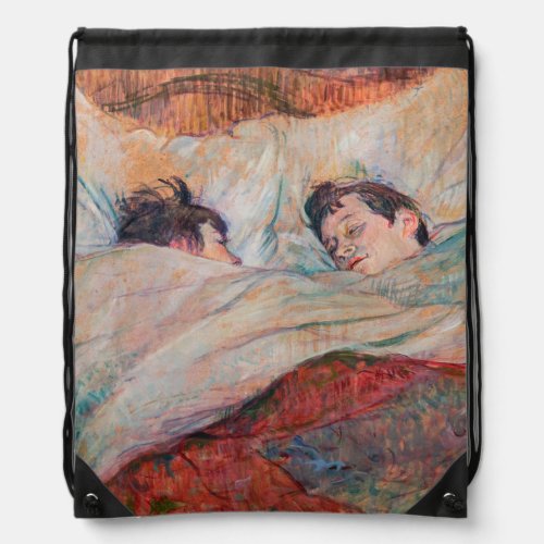 Toulouse_Lautrec _ The Bed Drawstring Bag