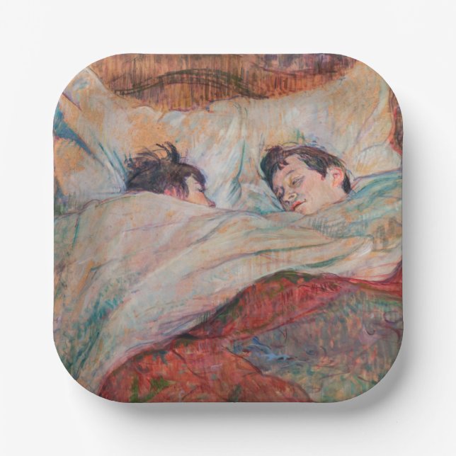 Toulouse-Lautrec - The Bed Paper Plates (Front)