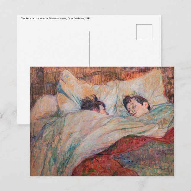 Toulouse-Lautrec - The Bed Postcard (Front/Back)