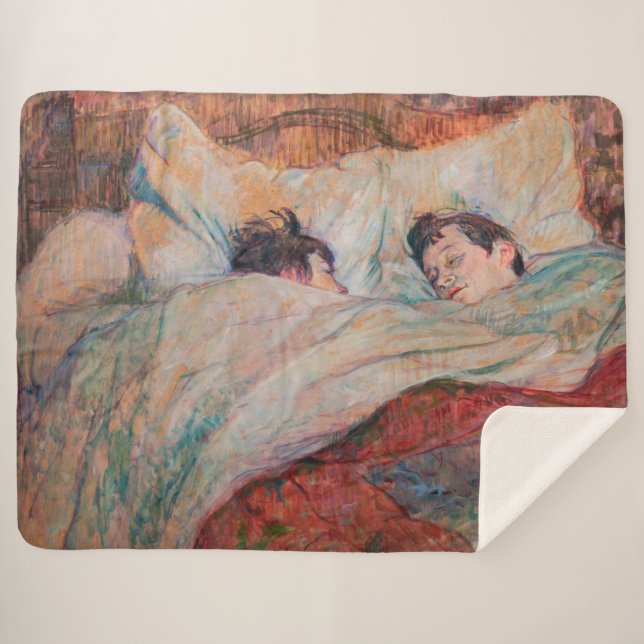 Toulouse-Lautrec - The Bed Sherpa Blanket (Front (Horizontal))