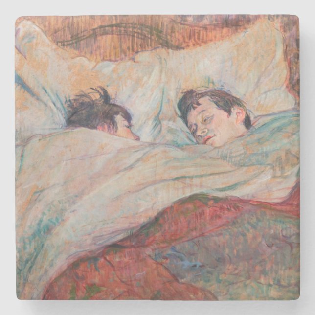 Toulouse-Lautrec - The Bed Stone Coaster (Front)