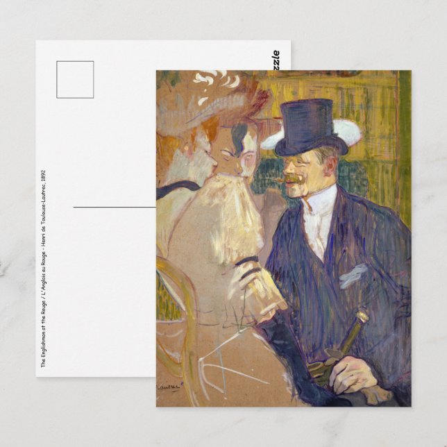 Toulouse-Lautrec - The Englishman at the Rouge Postcard (Front/Back)