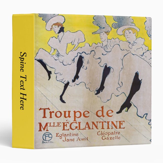 Toulouse-Lautrec - Troupe de Mlle Eglantine 3 Ring Binder (Front/Spine)
