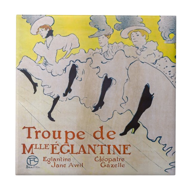 Toulouse-Lautrec - Troupe de Mlle Eglantine Ceramic Tile (Front)