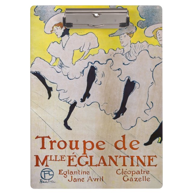 Toulouse-Lautrec - Troupe de Mlle Eglantine Clipboard (Front)