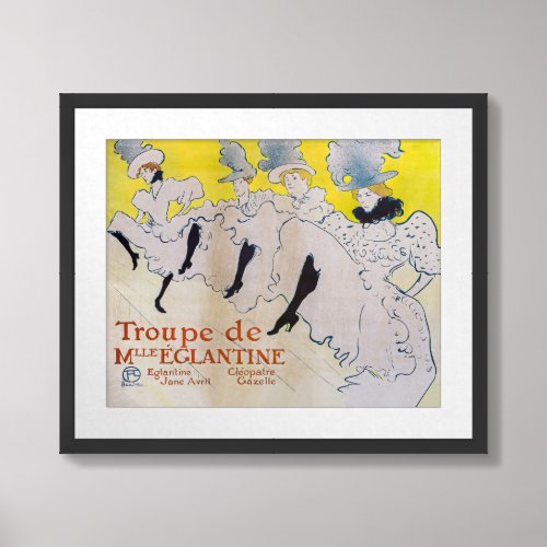 Toulouse_Lautrec _ Troupe de Mlle Eglantine Framed Art