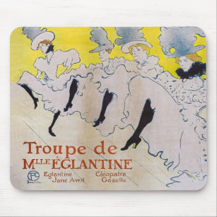 Toulouse-Lautrec - Troupe de Mlle Eglantine Mouse Pad
