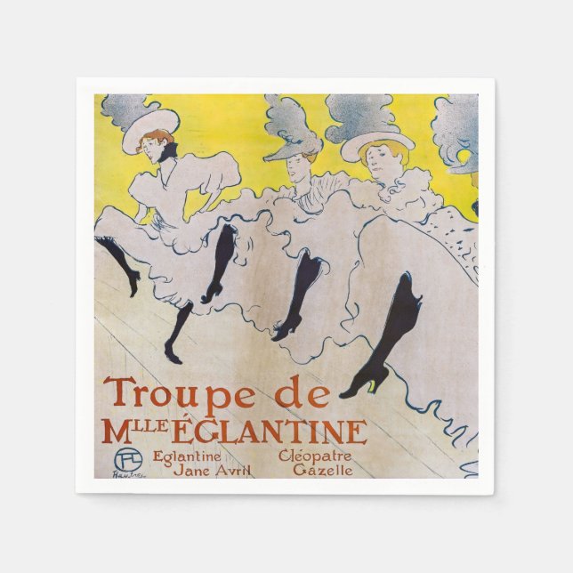 Toulouse-Lautrec - Troupe de Mlle Eglantine Napkins (Front)