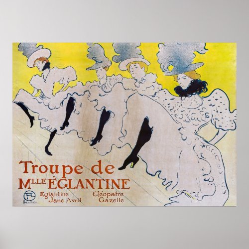 Toulouse_Lautrec _ Troupe de Mlle Eglantine Poster