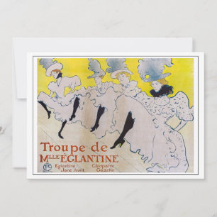 Toulouse-Lautrec - Troupe de Mlle Eglantine Thank You Card