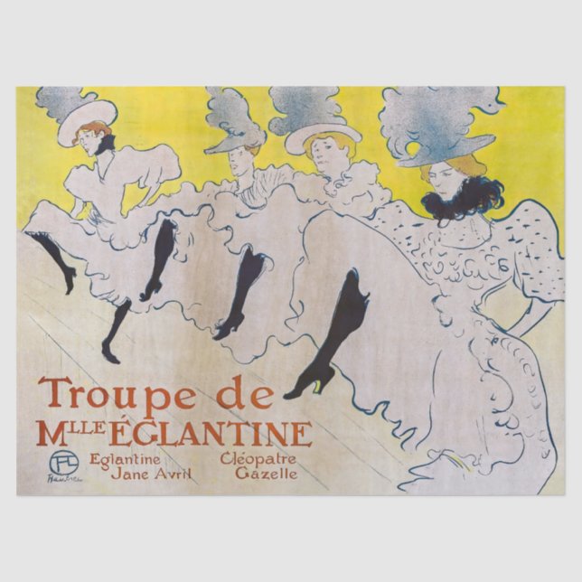 Toulouse-Lautrec - Troupe de Mlle Eglantine Tissue Paper (Front)