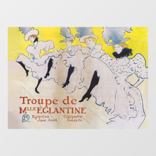 Toulouse_Lautrec _ Troupe de Mlle Eglantine Window Cling