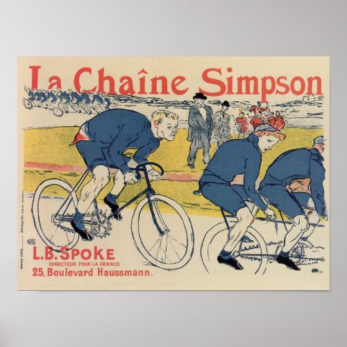 Toulouse_Lautrec vintage cycling ad Poster