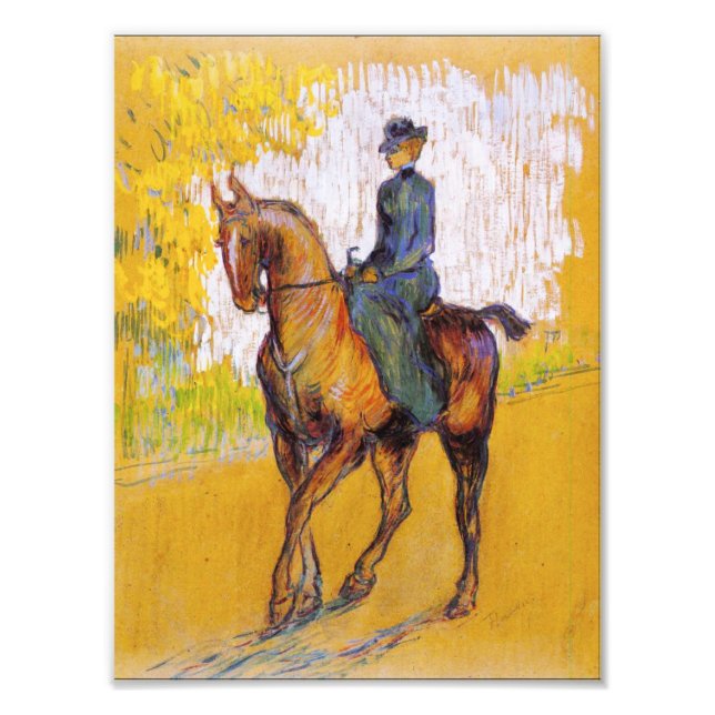 Toulouse-Lautrec Woman on Horse Photo Print (Front)
