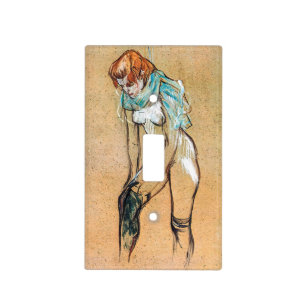 Toulouse-Lautrec - Woman Pulling Up her Stockings Light Switch Cover