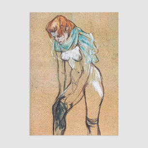 Toulouse-Lautrec - Woman Pulling Up her Stockings Tissue Paper