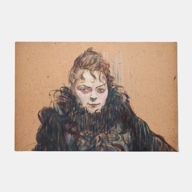 Toulouse-Lautrec - Woman with a Black Boa Doormat (Front)
