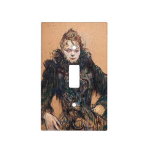 Toulouse-Lautrec - Woman with a Black Boa Light Switch Cover