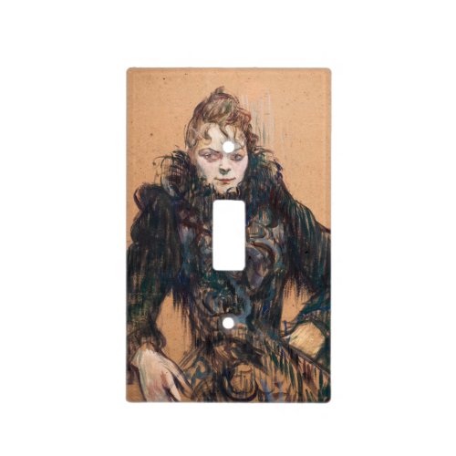 Toulouse_Lautrec _ Woman with a Black Boa Light Switch Cover