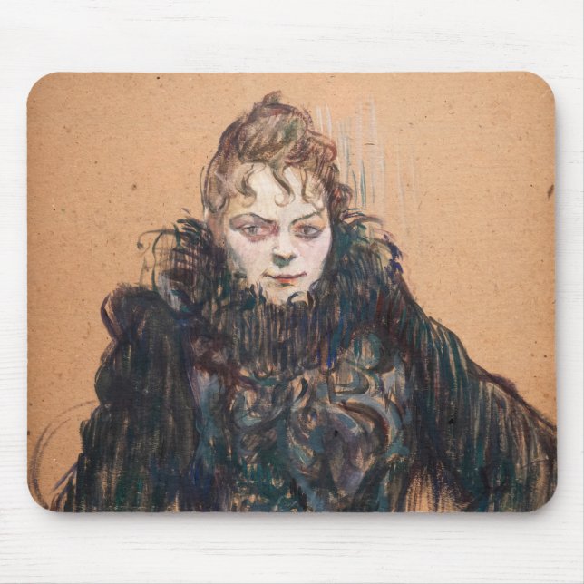 Toulouse-Lautrec - Woman with a Black Boa Mouse Pad (Front)