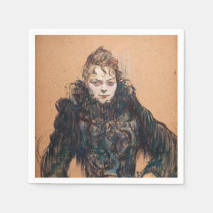 Toulouse-Lautrec - Woman with a Black Boa Napkins