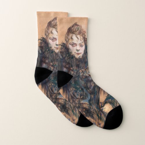 Toulouse_Lautrec _ Woman with a Black Boa Socks