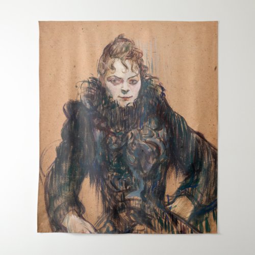 Toulouse_Lautrec _ Woman with a Black Boa Tapestry
