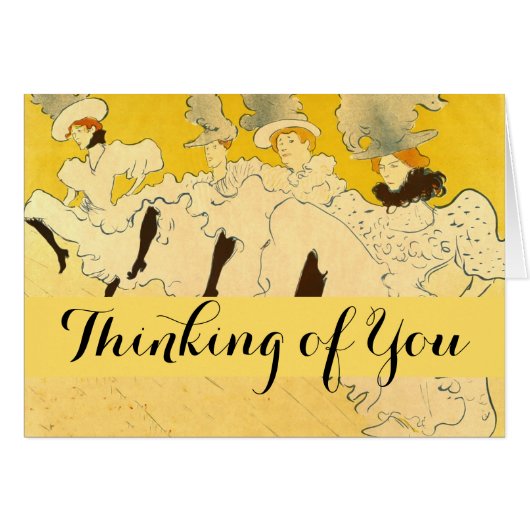 Toulouse Lautrec Yellow Dancing Girl Poster (Front Horizontal)