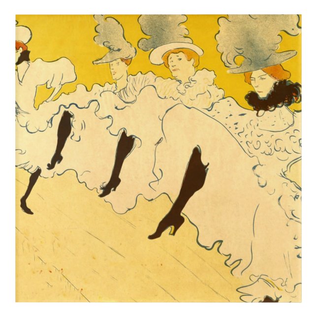 Toulouse Lautrec Yellow Dancing Girl Poster Acrylic Print (Front)