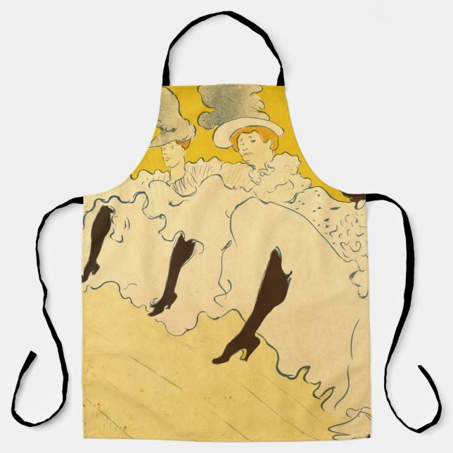 Toulouse Lautrec Yellow Dancing Girl Poster Apron (Front)