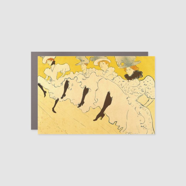 Toulouse Lautrec Yellow Dancing Girl Poster Car Magnet (Front)