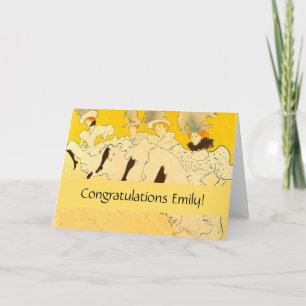 Toulouse Lautrec Yellow Dancing Girl Poster Card