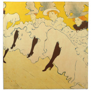 Toulouse Lautrec Yellow Dancing Girl Poster Cloth Napkin