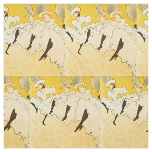 Toulouse Lautrec Yellow Dancing Girl Poster Fabric