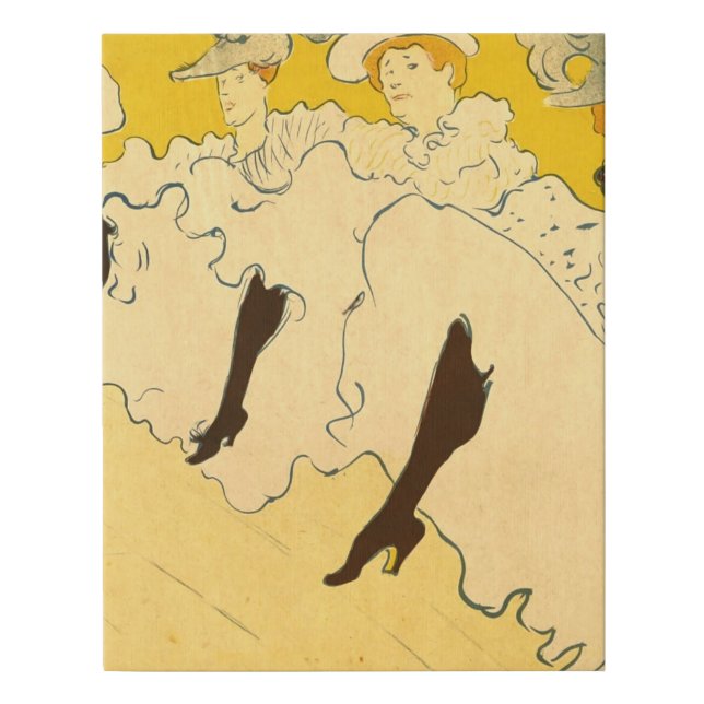 Toulouse Lautrec Yellow Dancing Girl Poster Faux Canvas Print (Front)