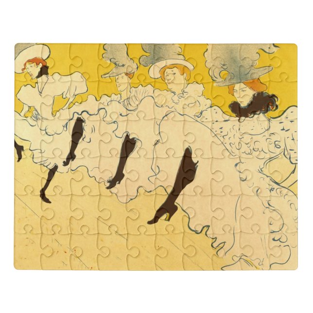 Toulouse Lautrec Yellow Dancing Girl Poster Jigsaw Puzzle (Puzzle Horizontal)