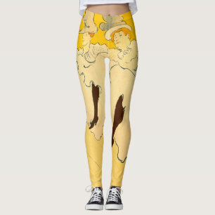 Toulouse Lautrec Yellow Dancing Girl Poster Leggings