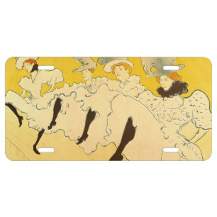 Toulouse Lautrec Yellow Dancing Girl Poster License Plate
