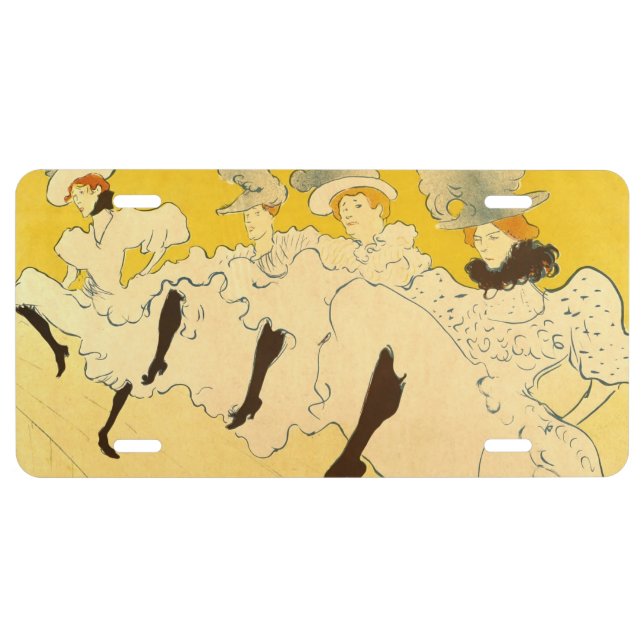 Toulouse Lautrec Yellow Dancing Girl Poster License Plate (Front)
