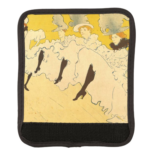Toulouse Lautrec Yellow Dancing Girl Poster Luggage Handle Wrap (Front)