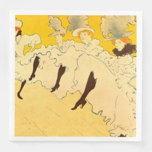 Toulouse Lautrec Yellow Dancing Girl Poster Paper Dinner Napkins