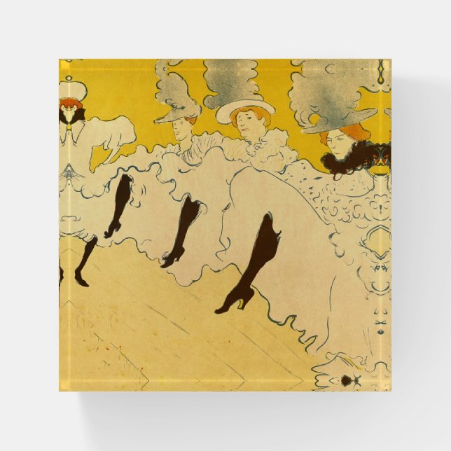 Toulouse Lautrec Yellow Dancing Girl Poster Paperweight (Front)