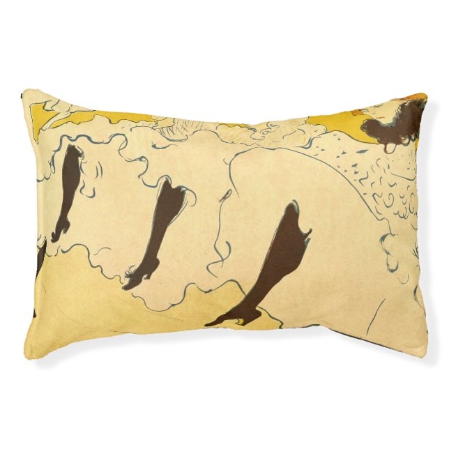 Toulouse Lautrec Yellow Dancing Girl Poster Pet Bed (Front)