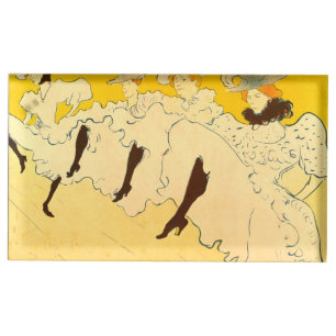 Toulouse Lautrec Yellow Dancing Girl Poster Place Card Holder